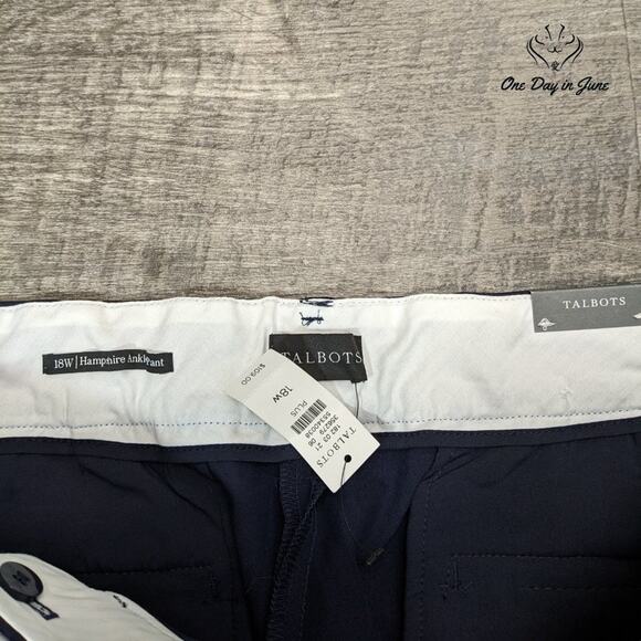 Talbots Plus Size Hampshire Ankle Pants Size 18W - Picture 2 of 6